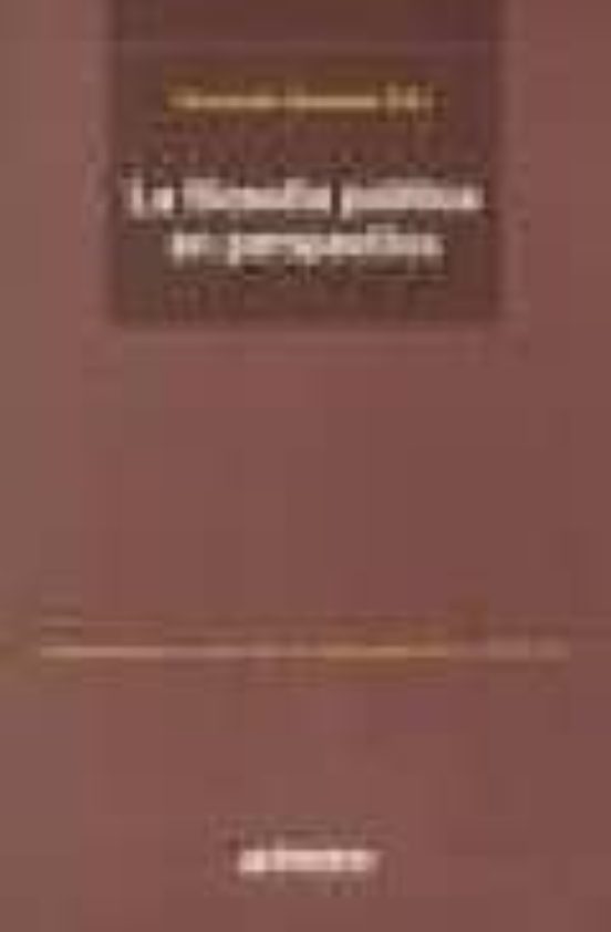 La Filosofia Politica En Perspectiva
