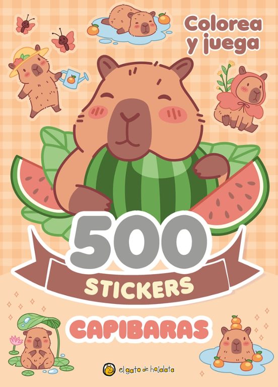500 Stickers Capibaras. Colorea Y Juega