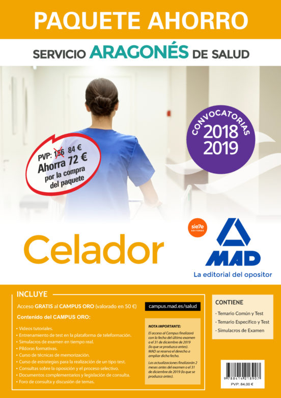 Paquete Ahorro Celador Del Servicio Aragonés De Salud
