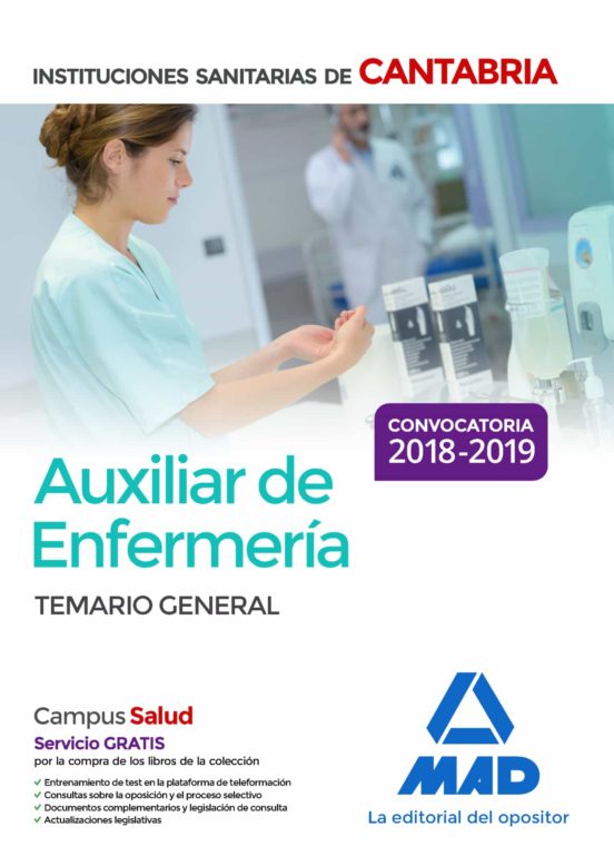 Auxiliar De Enfermería En Las Instituciones Sanitarias De La Comunidad Autónoma De Cantabria. Temario General