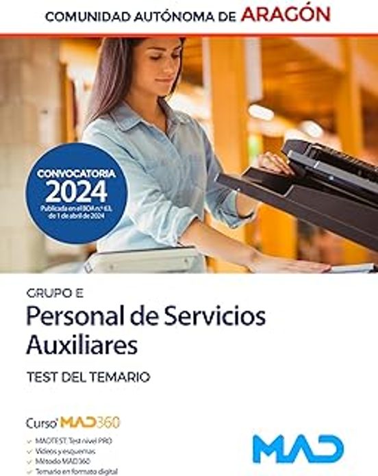 Personal De Servicios Auxiliares . Test Del Temario. Comunida