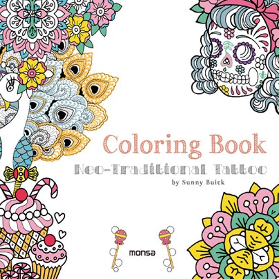 Coloring Book: Neo-traditional Tattoo