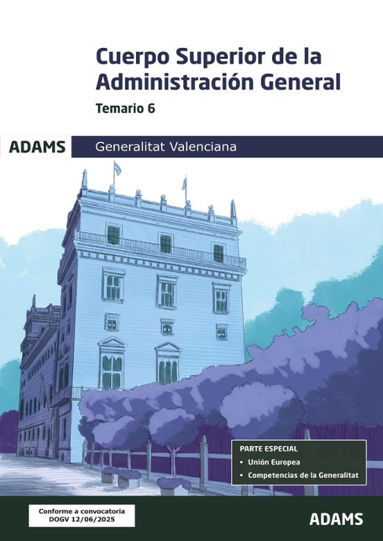 Temario 6 Cuerpo Superior De Administración General De La General Itat