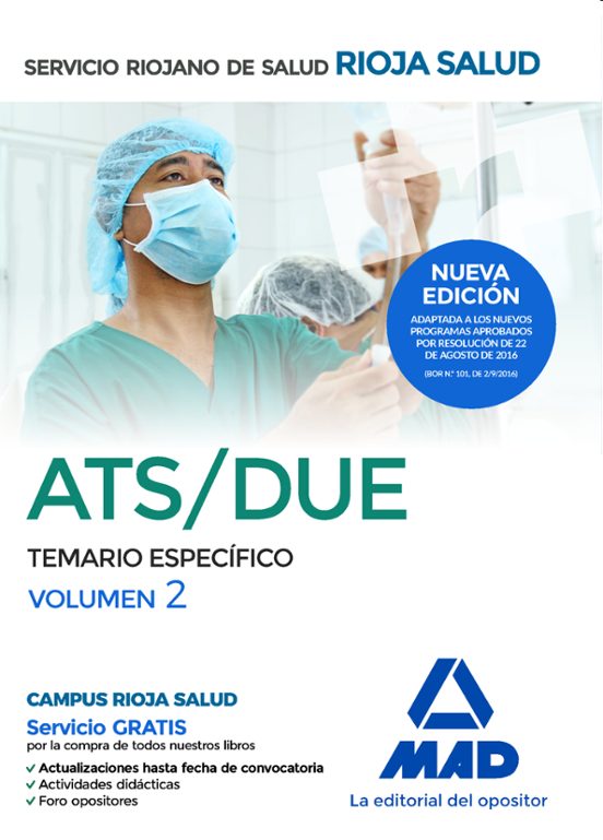 ATS/DUE Del Servicio Riojano De Salud. Temario Específico Volumen 2