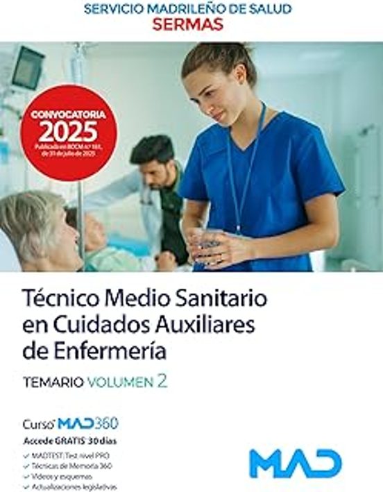 Técnico En Cuidados De Auxiliares De Enfermería. Temario Vol. 2 Servic