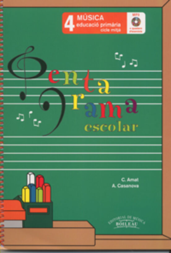 Pentagrama Escolar 4 Català Llibre + Cd