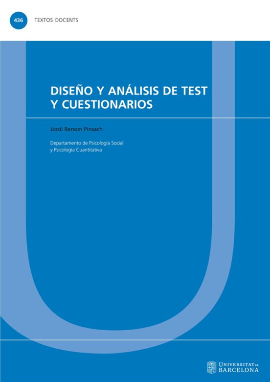 Diseño Y Análisis De Test Y Cuestionarios
