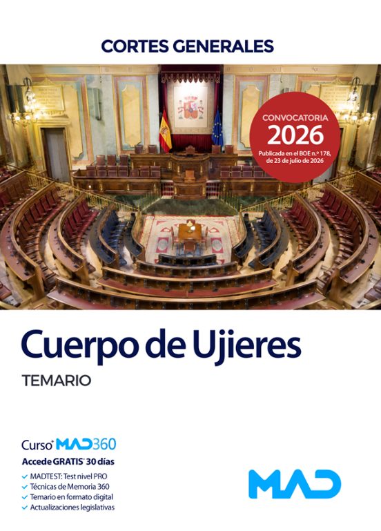 Cuerpo de Ujieres. Cortes Generales. Temario