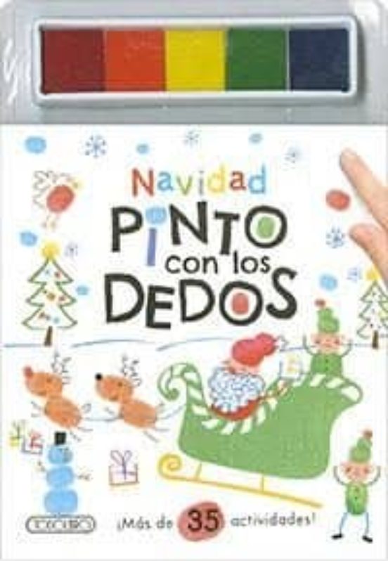 Navidad Pinto Con Los Dedos