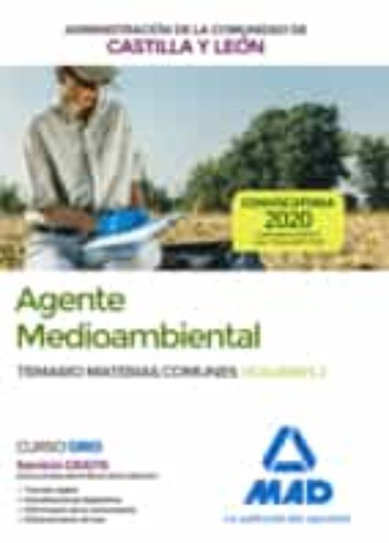 Agente Medioambiental De La Administración De La Comunidad De Castilla Y León. Temario De Materias Comunes Volumen 2