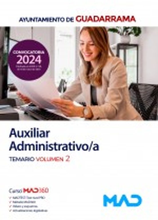 Auxiliar Administrativo/a. Temario Volumen 2 Ayuntamiento De Guadarram