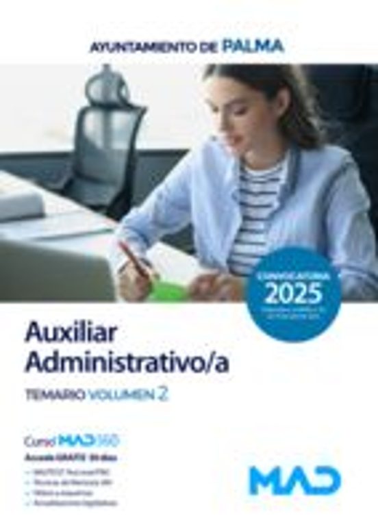 Auxiliar Administrativo/a Del Ayuntamiento De Palma. Temario Volumen 2
