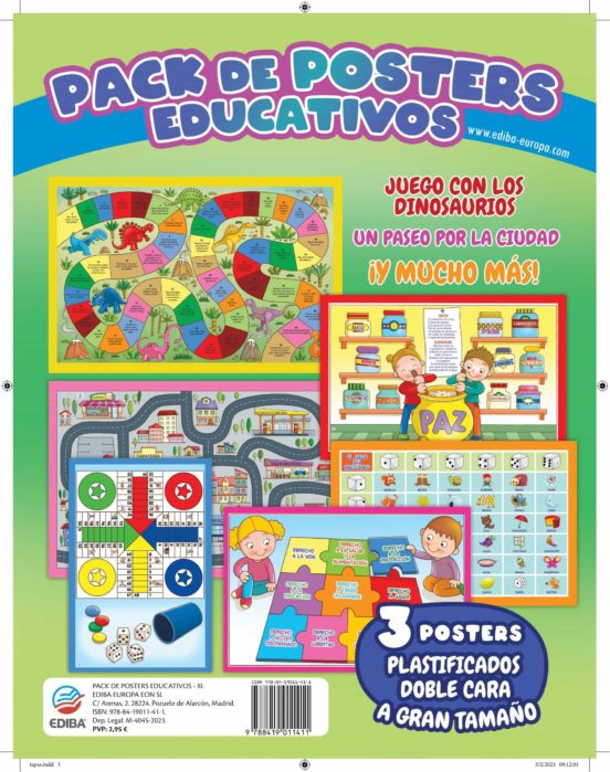 Pack De Posters Educativos Juego Con Los Dinosaurios Un Paseo Por La C