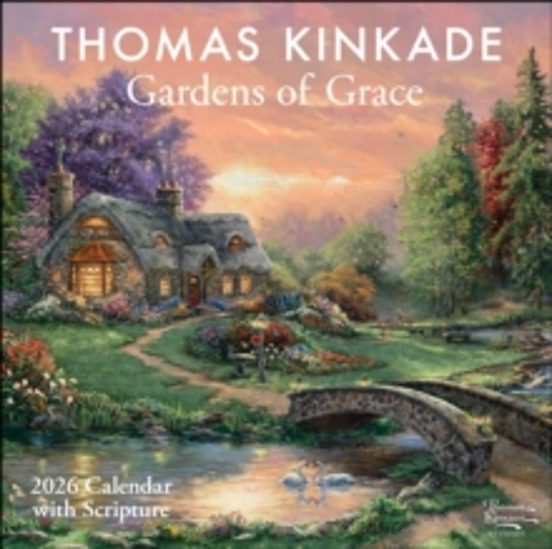 Thomas Kinkade Gardens Of Grace 2026 Wall Calendar With Scripture