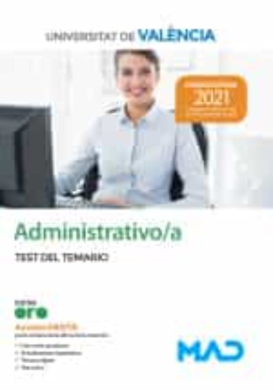 Administrativo/a De La Universitat De València. Test Del Temario