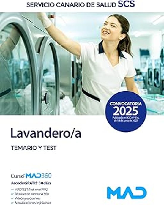 Lavandero/a Del Servicio Canario De Salud Temario Y Test
