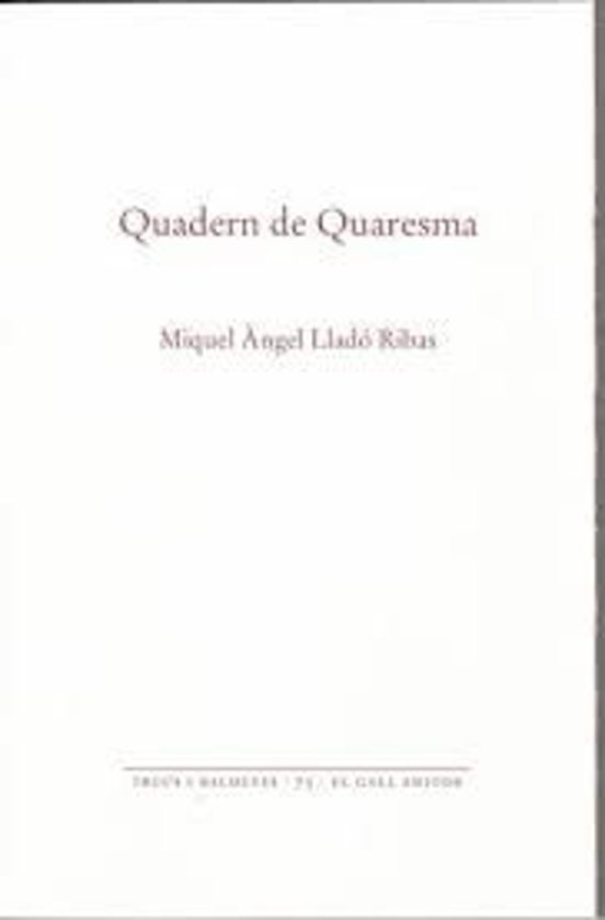 Quadern De Quaresma