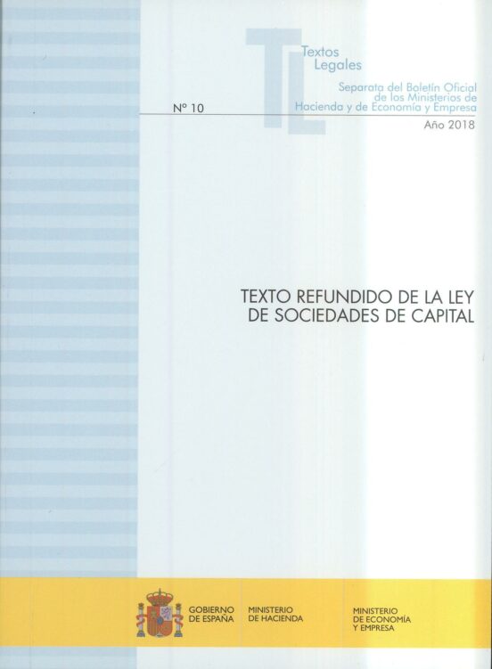 Texto Refundido De La Ley De Sociedades De Capital