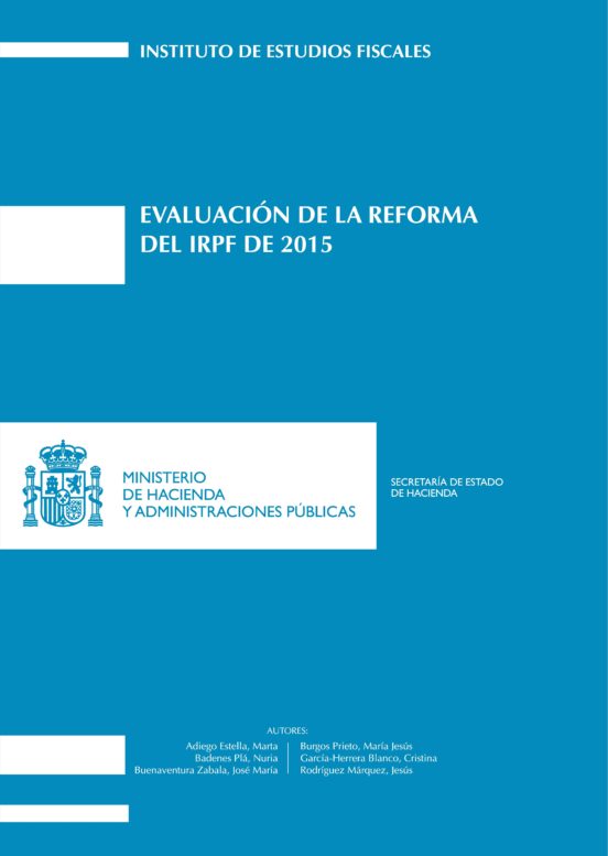 Evaluación De La Reforma Del IRPF De 2015