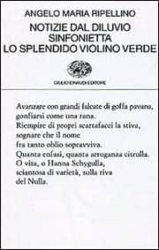 Notizie Dal Diluviosinfoniettalo Splendido Violino Verde