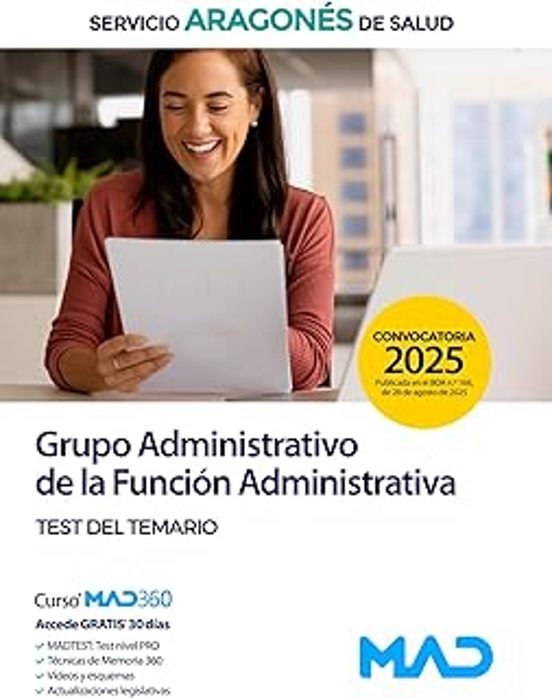 Grupo Administrativo De La Función Administrativa. Test Del Temario. S