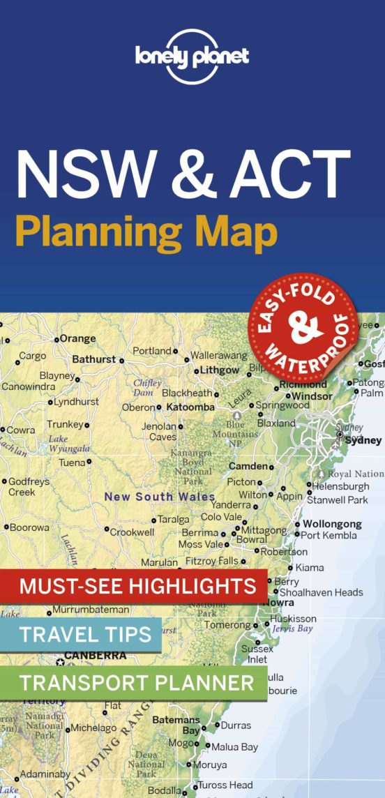 Lonely Planet New South Wales & Act Planning Map 1 2019