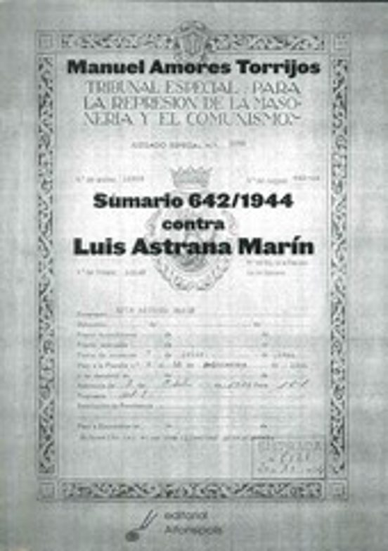 Sumario 642/1944 Contra Luis Astrana Marín
