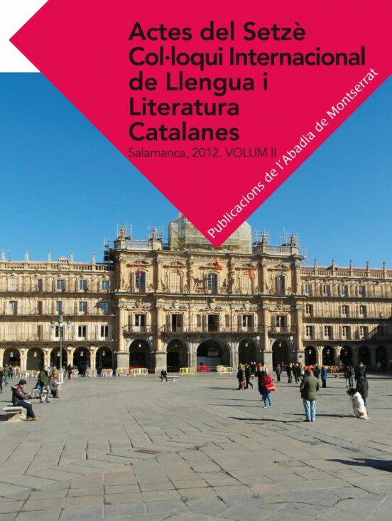 Actes Del Setze Col·loqui Intercional De Llengua I Literatura Catalana