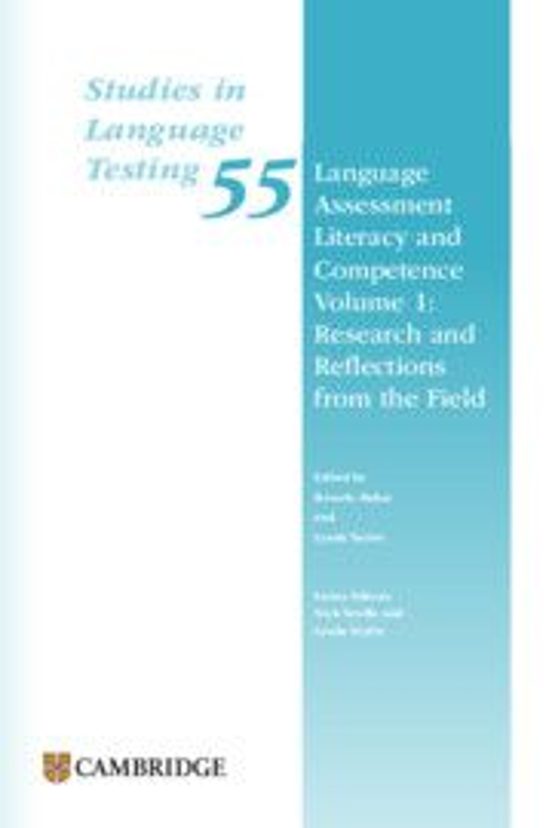 Language Assessment Literacy and Competence Volume 1: Research and Ref