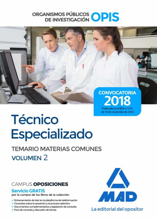Tecnico Especializado De Los Organismos Publicos De Investigacion . Te