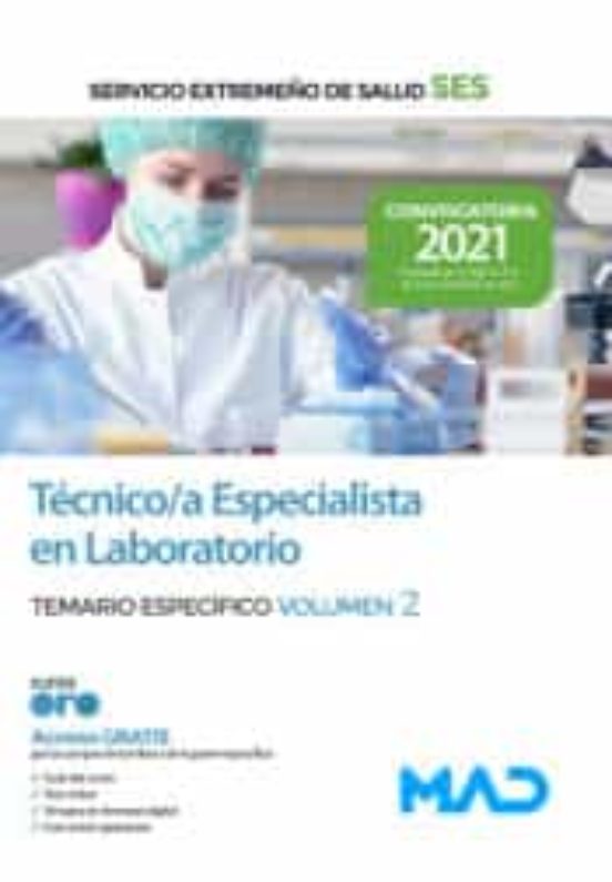 Técnico/a Especialista En Laboratorio Del Servicio Extremeño De Salud . Temario Específico Volumen 2