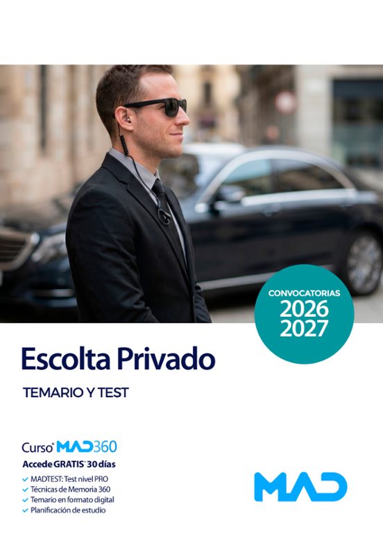 Escolta privado. Temario y test. Ministerio del Interior