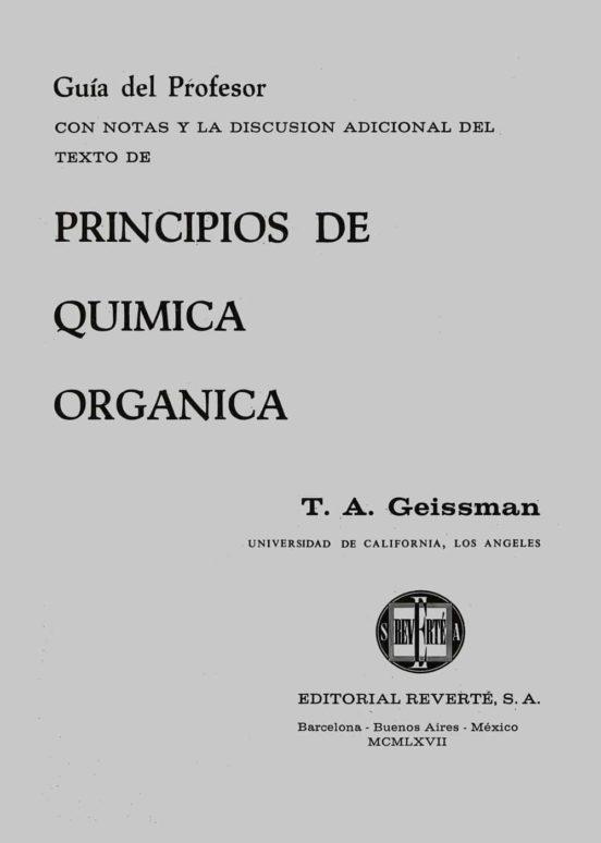 Principios De Quimica Organica Guia Del Profesor