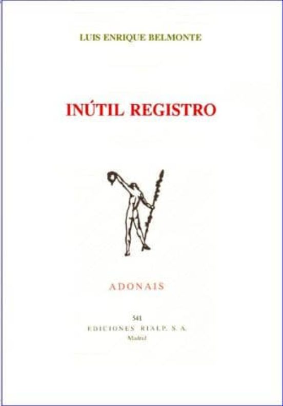 Inutil Registro Premio Adonais 1998