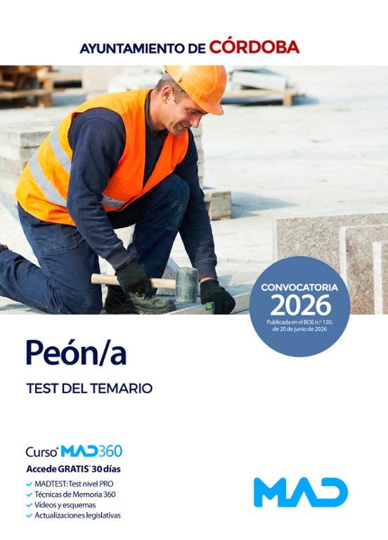 Peón/a. Ayuntamiento de Córdoba. Test del temario