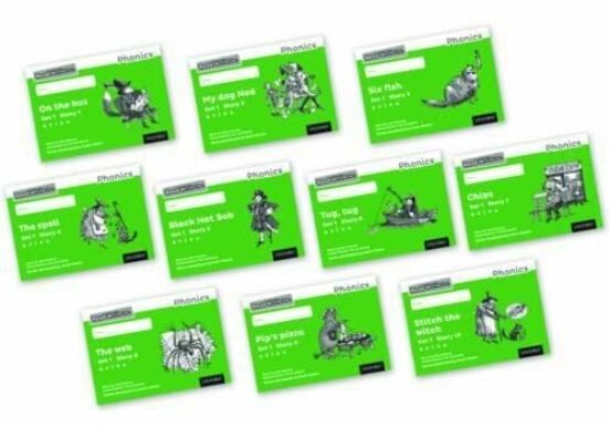 Read Write Inc - Phonics Set 1 Green Story Books - Black and White Pack of 10