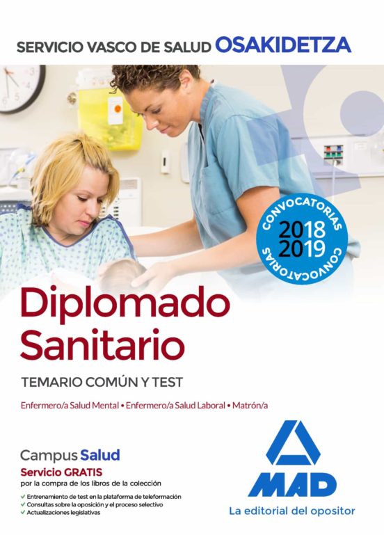 Diplomado Sanitario De Osakidetza-Servicio Vasco De Salud. Temario Común Y Test