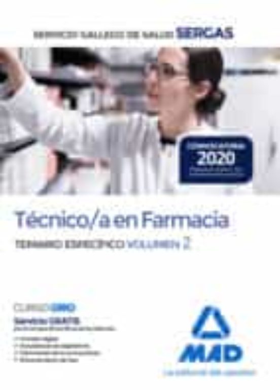 Técnico/a En Farmacia Del Servicio Gallego De Salud . Temario Específico Volumen 2
