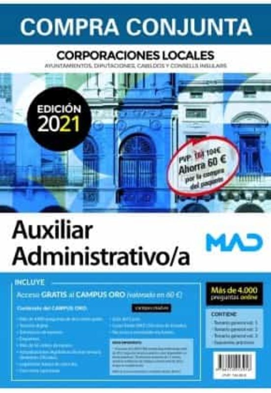 Auxiliar Administativo/a De Corporaciones Locales: Compra Conjunta