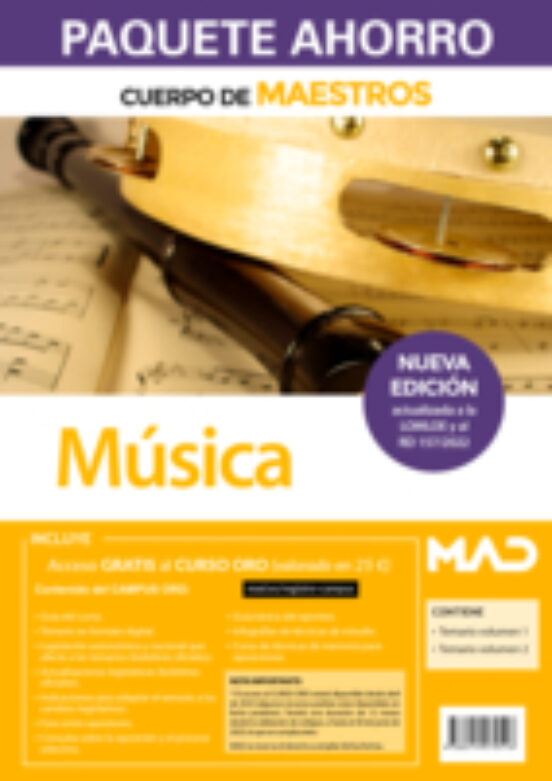 Paquete Ahorro Cuerpo De Maestros. Musica