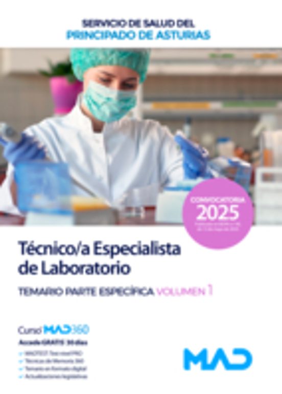 Técnico/a Especialista De Laboratorio Temario Parte Específica Volumen