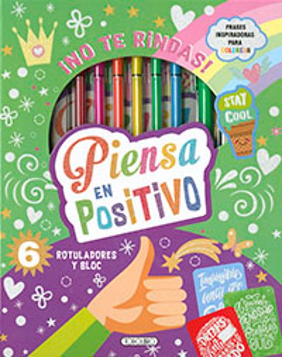 ¡No Te Ridas! Piensa en Positivo. Lettering