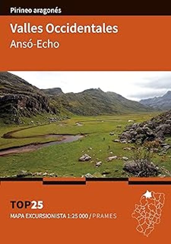 Valles Occidentales. Ansó-echo. Top 25. Mapa Excursionistas 1:25.000