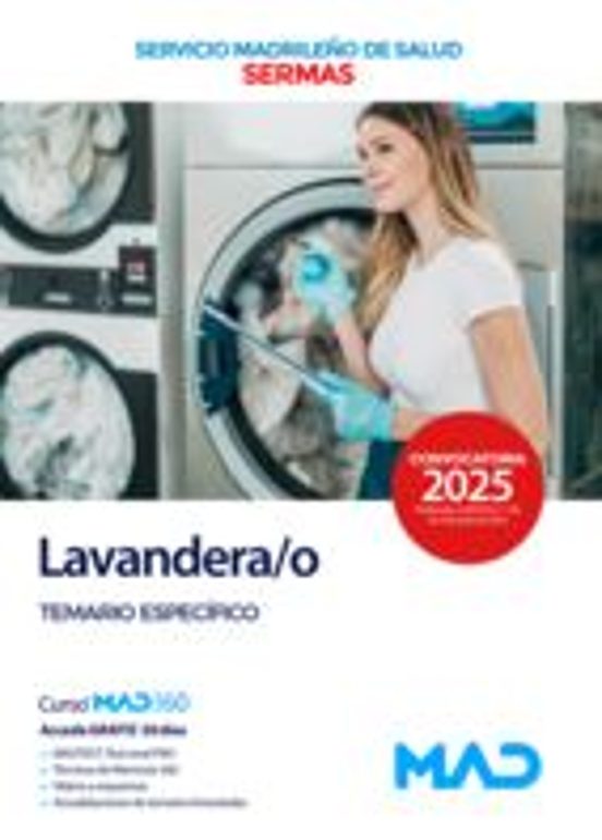 Lavandera/o Del Servicio Madrileño De Salud . Temario Esp Ecíf
