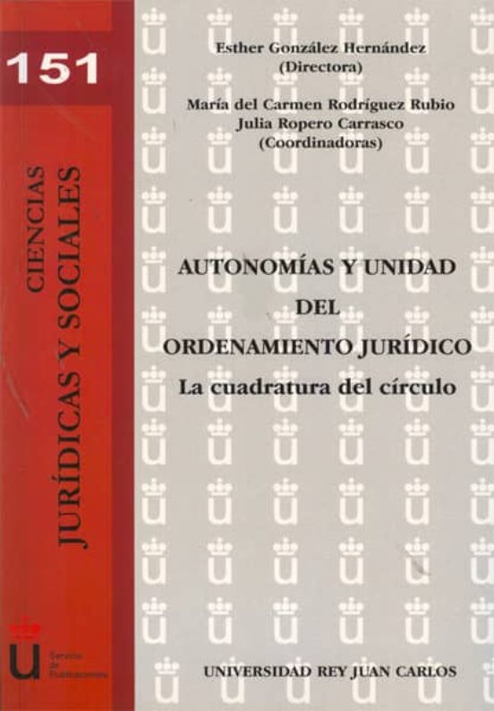 Autonomías Y Unidad Del Ordenamiento Jurídico. La Cuadratura Del Círculo