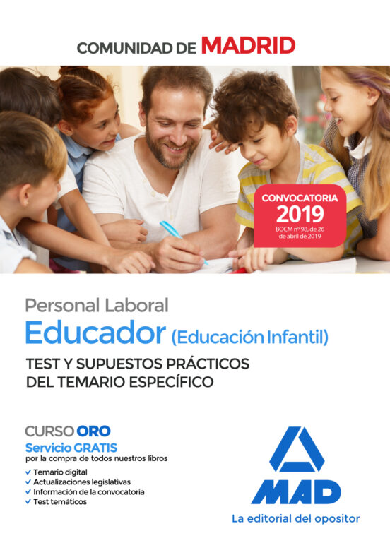 Educador . Personal Laboral De La Comunidad De Madrid Test Y Supuestos Prácticos Del Temario Específico