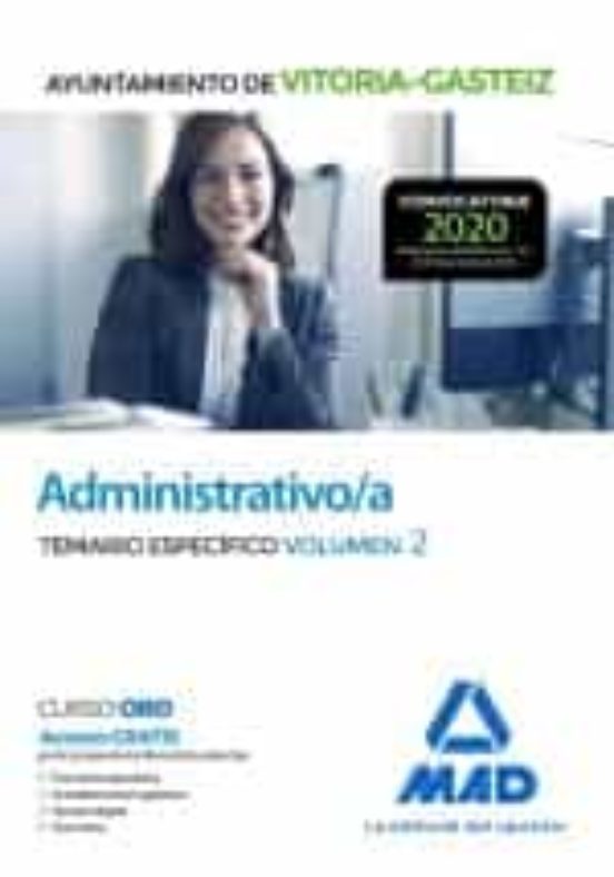 Administrativo/a Del Ayuntamiento De Vitoria-Gasteiz. Temario Específico Volumen 2