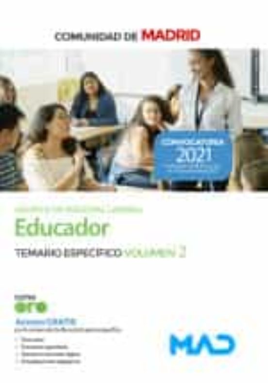 Educador De La Comunidad De Madrid. Temario Específico Volumen 2