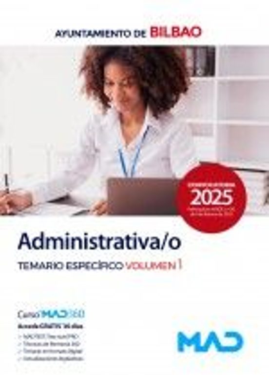 Administrativa/o Del Ayuntamiento De Bilbao. Temario Específico. Volumen 1
