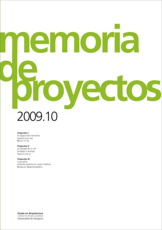 Memoria De Proyectos 2009-10
